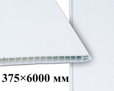 Панель ПВХ потолочная Белая матовая широкая длина 6 м фото в интерьере