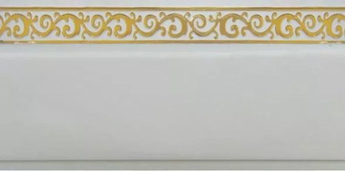 Фото. Карниз "Флора" с поворотом белый глянец 3-х рядн. 2.4 м. Интернет-магазин ПВХ Маркет