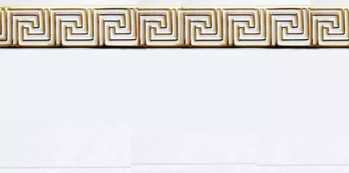 Фото. Карниз "Греция" с поворотом белый глянец 3-х рядн. 3.0 м. Интернет-магазин ПВХ Маркет