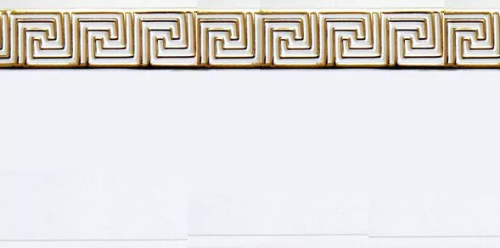 Фото. Карниз "Греция" с поворотом белый глянец 3-х рядн. 2.0 м. Интернет-магазин ПВХ Маркет