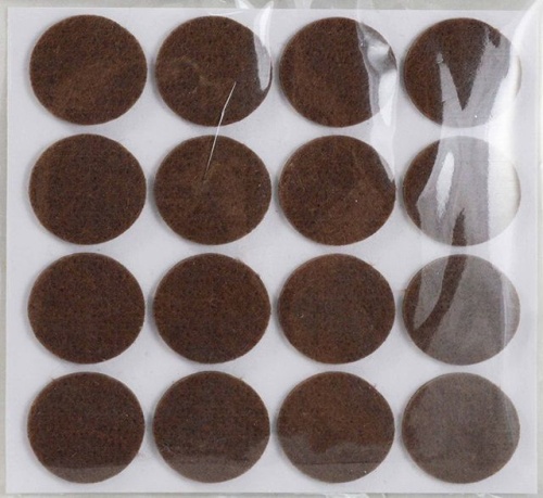 Фото. Протекторы для пола фетровые коричневые D 22 мм. Интернет-магазин ПВХ Маркет